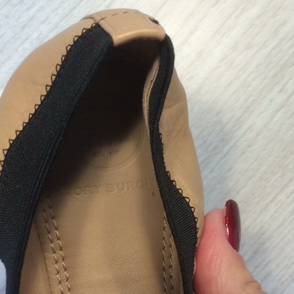 Tory Burch Tan Travel Leather Ballet Slipper Flats - Picture 7 of 16